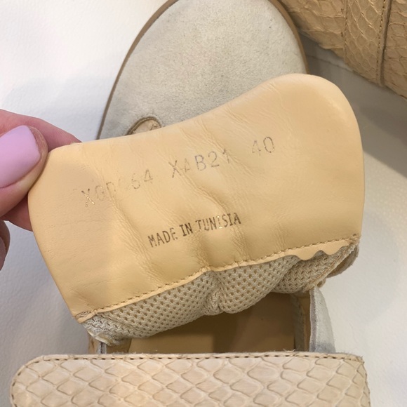 GIORGIO ARMANI Suede Python Sneakers Sz 40 - Picture 6 of 6